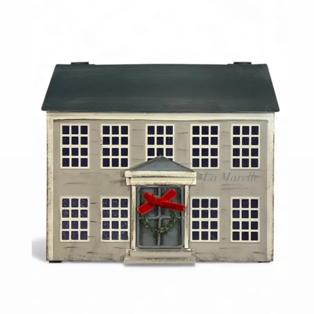 Christmas Metal House Card Vintage Box - John Derian for Target